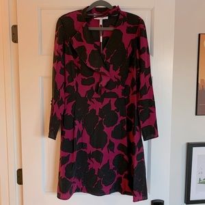 10 Crosby Derek Lam Plum Floral Dress